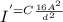 I^'= C \frac{16A^{2}}{d^2}