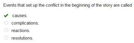 Events that set up the conflict in the beginning of the story are called