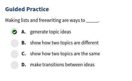 Which of the following is a method to brainstorm for compare-and-contrast topic ideas?  a. outlining