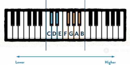 What are the letters in a piano (just started playing the keyboard and piano) and how can i remember