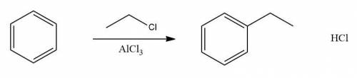 What product is formed when benzene is treated with the following organic halide in the presence of