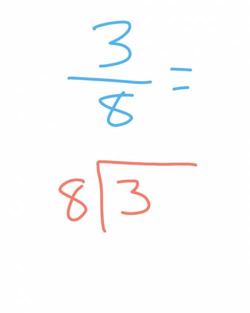 The volume of solution b is 3/8 liter. to convert 3/8 into a decimal number, set up a long division
