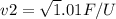 v2=\sqrt1.01F/U}