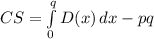 CS=\int\limits^q_0 {D(x)} \, dx -pq
