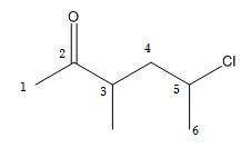 What is the iupac name for the following compound?  a. 5-chloro-3-methylhexanone  b. 2-chloro-4-meth