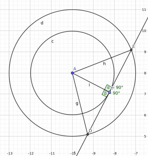 Report error suppose that the area between a pair of concentric circles is $49\pi$. find the length
