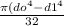 \frac{\pi (do^4 - d1^4}{32}