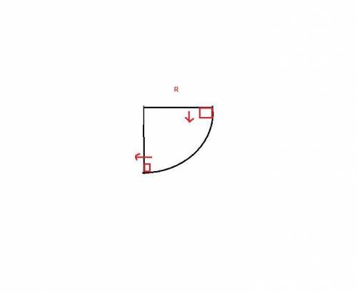 Ablock of mass, m = 10 kg, starts at the top of a frictionless track which forms a quarter circle of