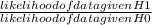\frac{likelihood of data given H1}{likelihood of data given H0}