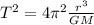 T^2 = 4\pi^2 \frac{r^3}{GM}