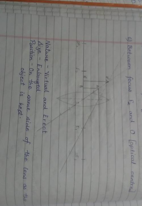 Draw a ray diagram for virtual image in case of convex and concave lens and in case of convex and co