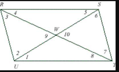 If given that the following figure is a parallelogram, which = statements could be used to prove rts