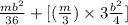 \frac{mb^{2}}{36} + [(\frac{m}{3}) \times 3\frac{b^{2}}{4}]