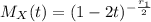 M_X (t) =(1-2t)^{-\frac{r_1}{2}}