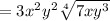 =3x^{2}y^{2}\sqrt[4]{7xy^{3}}