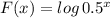 F(x)=log\,0.5^x