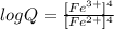 log Q = \frac{[Fe^{3+}]^{4}}{[Fe^{2+}]^{4}}