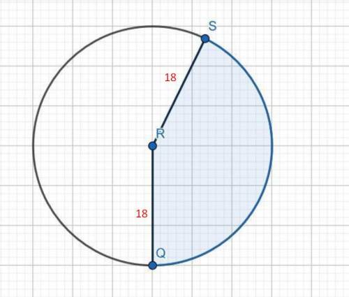 The measure of central angle qrs is startfraction 8 pi over 9 endfraction radians. what is the area