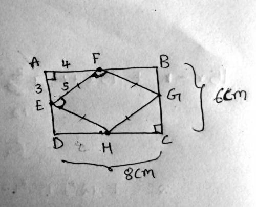 Given the rectangle below with length 8 and width 6 a) construct the midpoints of all four sides of