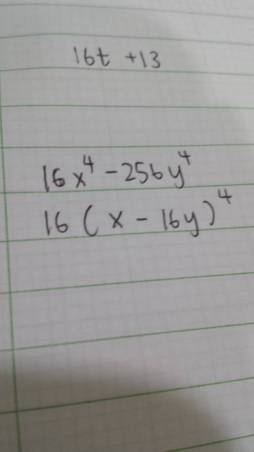 Complete factorization of 16x^4-256y^4