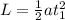 L = \frac{1}{2} a t_1 ^2