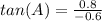 tan(A)=\frac{0.8}{-0.6}