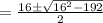 =\frac{16\pm\sqrt{16^2-192}}{2}