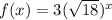 f(x) = 3(\sqrt{18} )^x