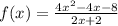 f(x)=\frac{4x^{2}-4x-8}{2x+2}