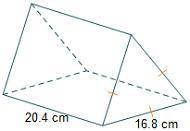 Atriangular prism has an equilateral base with each side of the triangle measuring 8.4 centimeters t