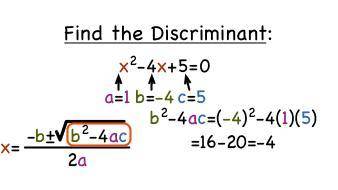 What is the discriminante of the quadratic equation 0=-x2+4x-2