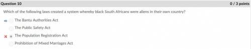 Which of the following laws created a system whereby black south africans were aliens in their own c
