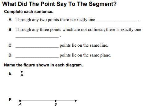 What did the point say to the segment