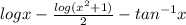 log x-\frac{log(x^{2}+1) }{2}-tan^{-1} x