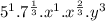 5^{1}.7^\frac{1}{3}.x^{1}.x^\frac{2}{3}.y^3