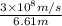 \frac{3 \times 10^{8} m/s}{6.61 m}
