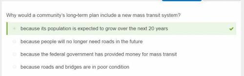 Why would a community's long-term plan include a new mass transit system ?  because the federal gove
