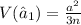 V(\hat a_1) = \frac{a^2}{3n}