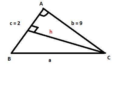 The area of triangle abc is 3√2 square inches. find the measure of the acute angle, a, if b = 9 mete
