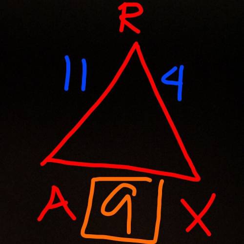 The perimeter of triangle rxa is 24. if rx = 4 and ra = 11, find xp and pa