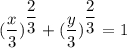 (\dfrac{x}{3})^{\dfrac{2}{3}}+(\dfrac{y}{3})^{\dfrac{2}{3}}=1