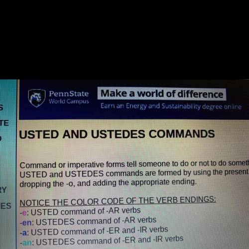 Does anyone know how to form ustedes commands?