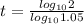 t = \frac{log_{10}2}{log_{10}1.05}