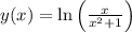 y(x)=\ln \left(\frac{x}{x^2+1}\right)