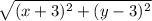 \sqrt{(x+3)^2+(y-3)^2}