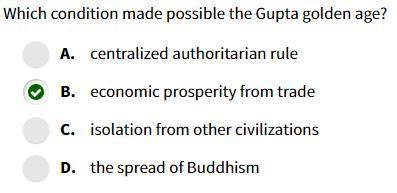 Which condition made possible the gupta golden age