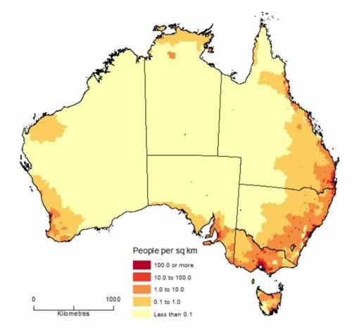 In what region do the vast majority of australians live?  a. southeast  b. southwest c. northwest  d
