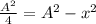 \frac{A^2}{4}=A^2-x^2