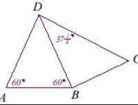 Given:  ab= bc angle bdc = 3712° <  cbd = 37.5 60 105
