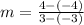 m=\frac{4-(-4)}{3-(-3)}